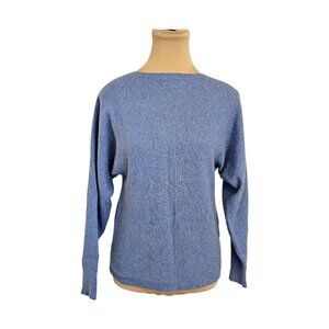 Bianco&Blu Cashmere and Wool Blend Light Blue Sweater Sz L